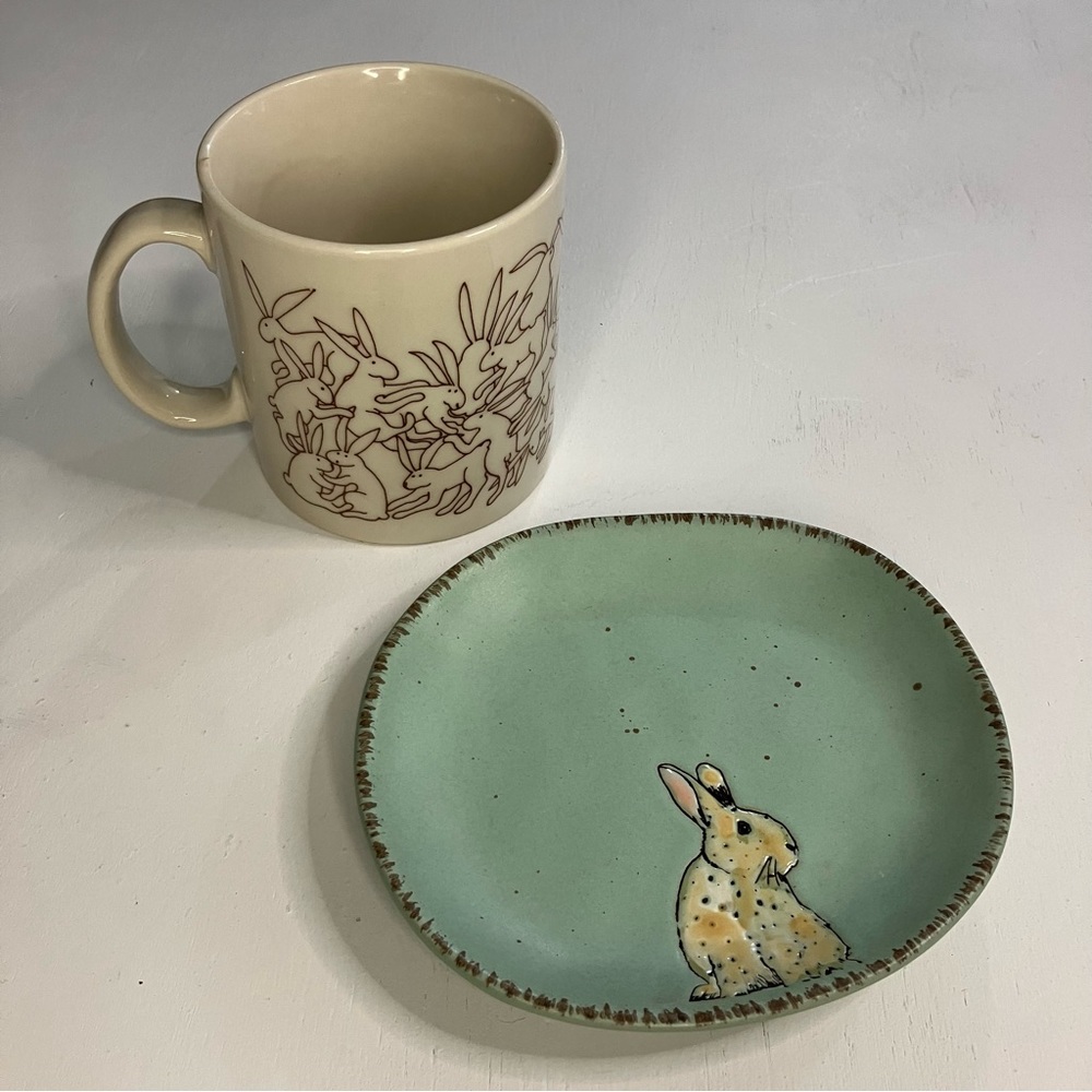 Bunny Rabbit Mug & Plate